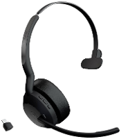 Jabra Evolve2 55 MS On Ear headset Bluetooth Mono Zwart Noise Cancelling, Ruisonderdrukking (microfoon) Headset, Mono Telefoon