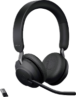 Jabra Evolve2 65 UC On Ear headset Bluetooth Stereo Zwart Volumeregeling, Indicator voor batterijstatus, Microfoon uitschakelbaar (mute) Telefoon