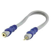 Jack verloopkabel 2,5mm plug naar 3,5mm socket 0.2M