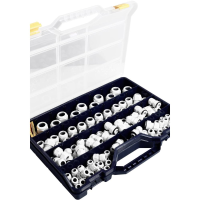 Jacob MONTAGEKOFFER VF2 Wartel assortiment M16, M20, M25, M32 M16, M20, M25, M32 Polyamide Grijs wit (RAL 7035) 215 onderdelen