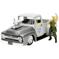 JADA TOYS Street Fighter 1956 Ford pick up met Guile figuur Kant en klaar model Personenauto (model)