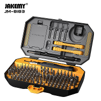 Jakemy 145PCS Precisie Schroevendraaierset met uitgebreide reparatiekit met 132 CR V bits, anti slip handvat, verstelbar