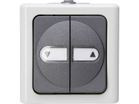 Jaloezie Schakelaar Blueelectric Kopp 561556004 1 Stuks Compleet Spatwaterdicht Grijs