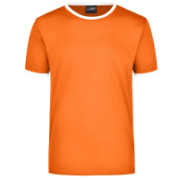 Oranje met wit heren t shirt