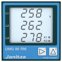 Janitza UMG 96RM M L N: 10 300 VAC, L L: 18 520 VAC