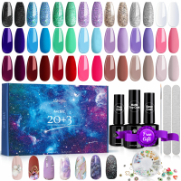 JANOLIA 20 Kleuren Gel Nagellak Multi color UV/LED Gel Matte Top Base Coat Nagellak