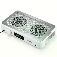 Nageldamendingsafzuiger Dual Turbo Stofzuiger 5 Snelheden LED Weergave Magnetisch Filter Voor Acryl Gel Nagels Poetsen M