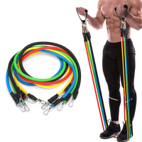 11PCS Multifunctionele weerstandsbanden Set Home Fitness Stretch Training Yoga Elastisch trekkoord