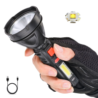 2PCS BIKIGHT 2000lm Lange Schiet Sterke OSL Zaklamp met COB Zijlicht USB Oplaadbare Draagbare LED Fakkel Krachtige Spotl