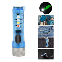 BIKIGHT M300 GITD Green Zelflichtende 400LM 6500K EDC sleutelhanger zaklamp met RGB zijlicht, magnetische staart reparat