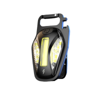 BIKIGHT Multifunctionele Sleutelhanger Zaklamp Clip Lamp Flesopener Draagbaar COB Helder Licht Noodsituatie Rood SOS Lam