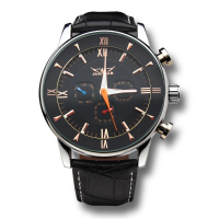Jaragar Automatic Mechanical Leather Men Wrist Watch