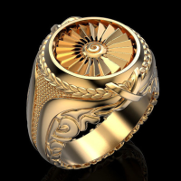 JASSY 1 Stks Legering Retro Punk Creatieve Metalen Turbo 3D Patroon Ring
