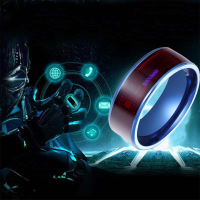 1 Stuks NFC functie Bericht verzenden Snel starten Toepassing Smart Ring Geometrisch patroon Roestvrijstalen herenring