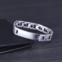 1 Stuks titanium stalen magneet afneembare glanzende armband anti vermoeidheid magnetische therapie armband
