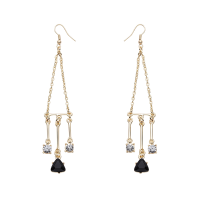 Jassy® Balance Style Zircon Crystal Ear Drop Dangle Fashion Women Jewelry Anallergic Gift