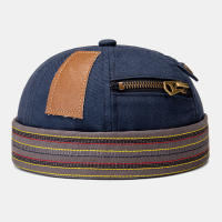 Banggood Design Heren Patch Design Patroon Rits Decoratie Casual Mode Brimless Beanie Landlord Cap Skull Cap