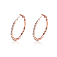 Jassy® Big Circle Crystal Hoop Earrings Simple Style Anallergic Best Gift For Her