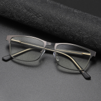 Jassy draagbare anti blauw licht opvouwbare ultralichte retro metalen comfortabele leesbril HD