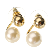 Jassy® Elegant Anallergic Earrings 18k Gold Plated Pearl Ear Stud Fine Jewelry For Women Best Gift