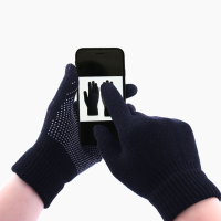 Jassy gebreide fleece dikke warme antisliphandschoenen met touchscreen voor heren