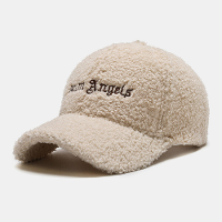 Mannen Krantenverkoper Caps Lamswol Brief Borduurwerk Eenvoudige Warmte Baseball Cap voor Dames