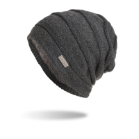 Jassy Unisex Gebreide Herfst En Winter Plus Fluwelen Ijzer Label Casual Warme Gebreide Muts Beanie Muts