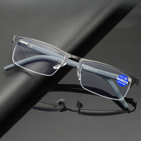 Unisex lichtgewicht metalen frame veerpoot HD Anti blauw licht leesbril