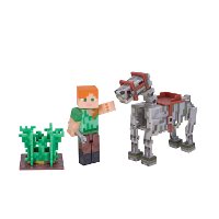 Minecraft: Alex With Skeleton Horse