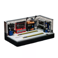 JD101 Modern Garage Auto Reparatie Winkel met Hefplatform Bouwsteen Bouwwerk Pakket Kinderen Kerstcadeau