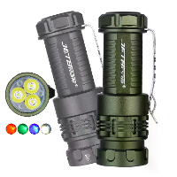 JETBEAM RRT0 PRO LED Oplaadbare Kleine EDC Zaklamp Uitgerust met 3 heldere LED's + met RGB licht, 1680 lumen Maximale Be
