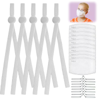 JETEVEN 100 stuks Verstelbaar Masker Touw Naaielastiek Wit Zwart Kleurrijk Touw DIY Maken Accessoires Benodigdheden