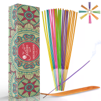 JETEVEN 120PCS Gemengde Geuren Wierook 8 Multikleur Achterstroom Wierook Aromatherapie