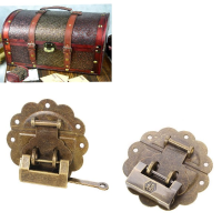 Jewelry Boxes Decorated Lock Ancient Antique Lock Horizontal Open Padlock Buckle With Lace