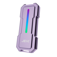JEYI RGB M.2 NVMe SSD behuizing USB 3.2 GEN2x2 20 Gbps Externe mobiele harde schijfbehuizing voor M2 NVMe NGFF 2280 SSD
