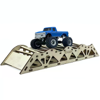 JIABAILE 3601 3602 1/36 Mini RC Auto Crawler Scene Combo 4 delige laser gesneden houten hindernisbaan voor microvoertuig