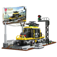 JIE STAR 59007 59008 59009 Krokodillenlokomotief Stoomtrein Snowpiercer Westerse Trein Spoorweg Speelgoed Bouwblok Brik