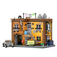 JIESTAR 66056 Ashley Vintage 2 verdieping Huis MOC Stad Straatbeeld Constructie Bouwblok Set 2284 stuks voor Kinderen Vo