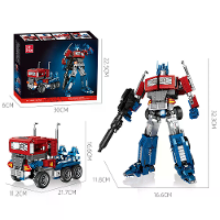 JIESTAR JJ9022 2in1 Transformer Robot Mecha Serie Bouwblok Commandotruck Deformatie Actie Robot Puzzel Speelgoed Voor Vo