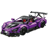 JIESTAR JJ9206 Afstandsbediening Super Raceauto Model MOC Bouwblok Assemblageset 1801 delige Bakstenen Set Kids Geschenk