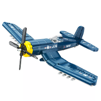 JieStar JJ9216 F4U Militaire Vliegtuig Model 767 stukjes 1/24 MOC Bouwblok Vliegtuig Blokken Assemble Kit Speelgoed voor