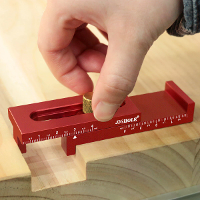 Aluminiumlegering Diepte Gauge 5 40mm Afstand Gauge Houtbewerking Zaag Gaps Meetinstrument voor Snijden Sleuven Precisie