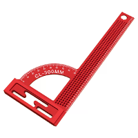 JIGHOLE CL 300MM T Type Multi Angle Liniaal Vierkant Meetliniaal Aluminium Legering Houtbewerking Meetgereedschap