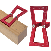 Dovetail Marker Gids Dovetail Making Jig Aluminium Legering Met 1:5 1:6 1:7 1:8 Hellingen voor Houtbewerking DIY Houten