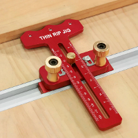 JIGHOLE Dunne Afkortzaag Jig Verstelbare Aluminium Gids Past in 3/8 x 3/4 U sleuf 1/4 x 3/8 T sleuf Precisie Snijden Las