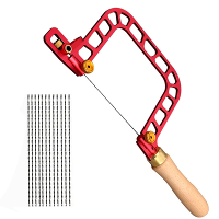 Houtbewerkingszaag Copingzaag Aluminiumlegering Frame Houten Handvat 337mm met Diamantdraad Veelzijdig Snijden voor Kera