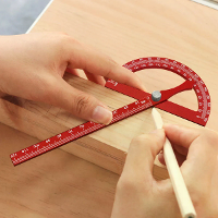 JIGHOLE Verstelbare Aluminium Legering T vormige Hoekmeter Protractor Metrische Schaal Laser Gegraveerd Houtsnijgereedsc