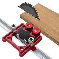 Verstelbare Stock Guide met One Way Wheel en Safety Auxiliary Tool veelzijdig voor tafelzagen bandzagen cirkelzagen Wood