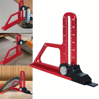 Verstelbare zaagtafeldieptemeter 0 60 mm met metrische en inch schaal Aluminium zaagblad  en routerbitshoogtemeter