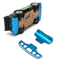 1/28 Metalen Upgrade Onderdelen Voor  en Achterbumpers Voor Wltoys 284131 RC Auto